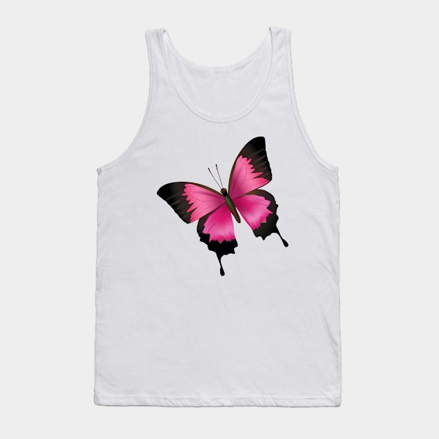 Pink Butterfly Tank Top by Pet & Nature Lovers